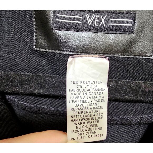 Vex Womens Black Button-Up Blouse With Decorative Ribbon & Pearl Accents - Picture 4 of 8